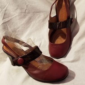 Gentle Souls pumps 10 M O Kay burgundy slingback